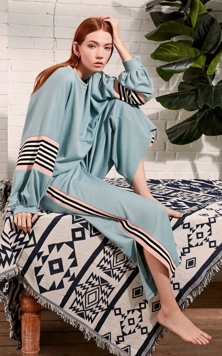 Vero Moda женские весенние и летние полосатые вязанные пижамные брюки | 3184R2503