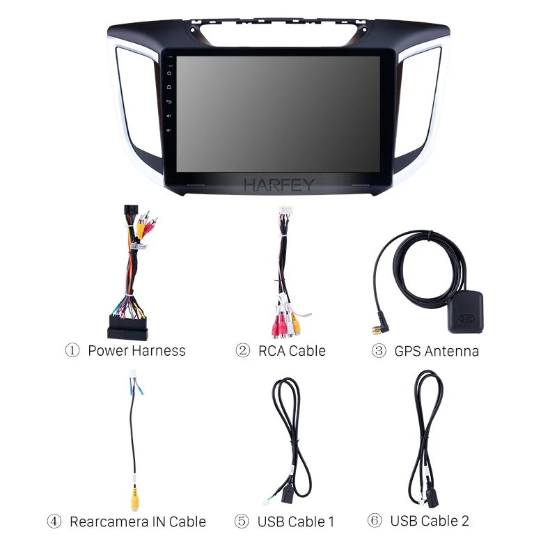 Harfey 2Din GPS Navi сенсорный мультимедийный плеер Android 6 0/8 1 10 &quotавтомобильное радио для
