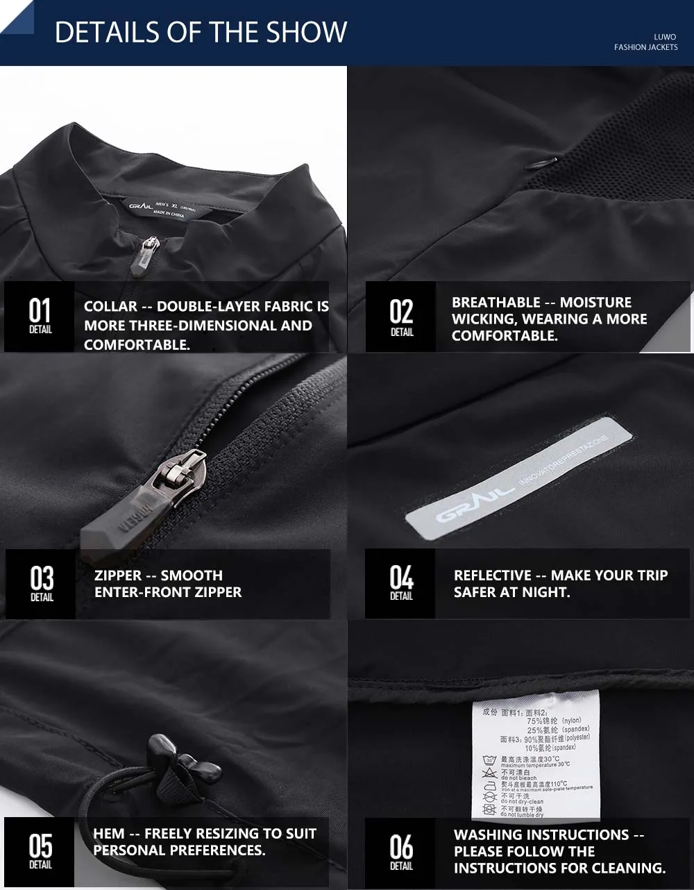 GRAIL Мужская спортивная куртка анти-пот Куртка Superdry пальто для кемпинга пешего туризма M18036