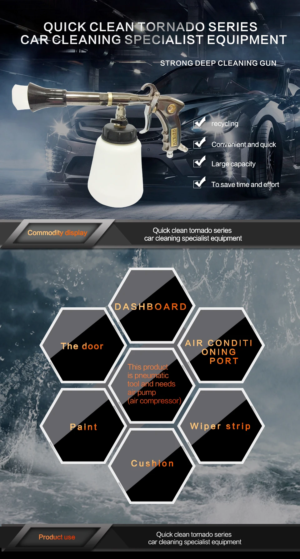 KZ-KJM мойка автомобиля tornado r пистолет Супер качества Японский большой bearring трубка tornado пистолет K-002