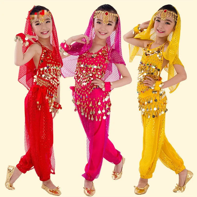 6 шт. детский костюм для танца живота|belly dance costumes|child belly costumebelly costume girls |