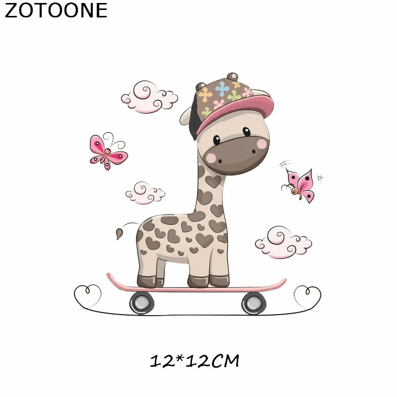Нашивки ZOTOONE с мультяшными животными термоперенос для детской одежды футболка