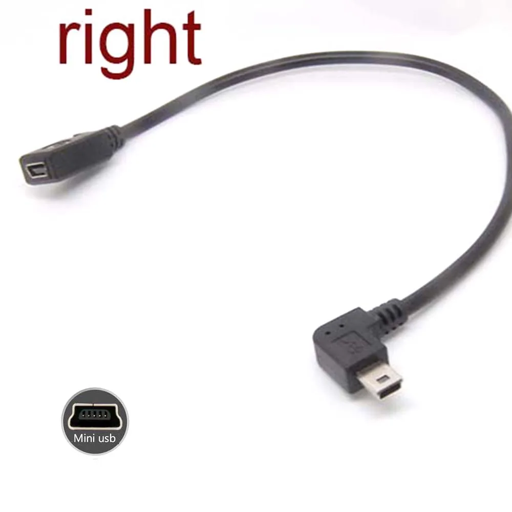 

10pcs premium Mini USB Male right Angle to Mini USB Female adaptor converters