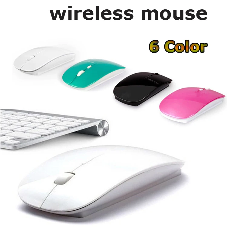 Тонкая и гладкая Портативная оптическая беспроводная мышь 2 4 ГГц с USB-приемником