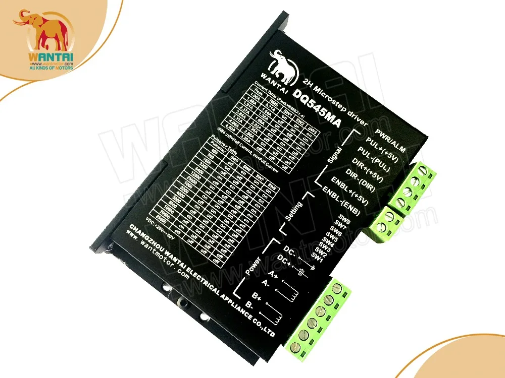 

1PC Wantai Stepper Motor Driver DQ545MA 4.5A/50V/128Microstep , Higher Perfromance, 32-bit DSP chip for Nema23,24 stepper motor