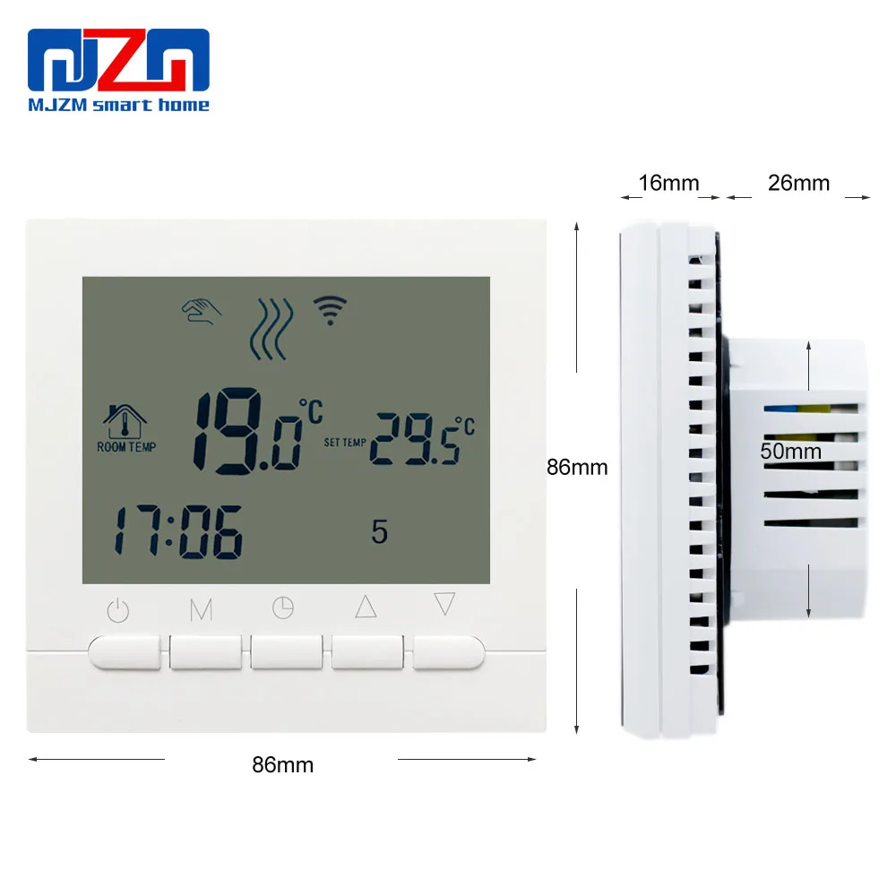 MJZM 3 шт. 16A02-5BB-WiFi термостат для теплого электрического пола Умный Цифровой в