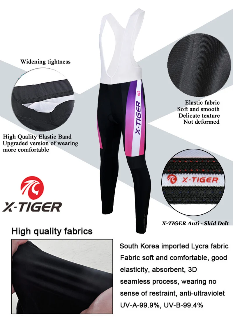X-Tiger, полиэстер, Женский комплект Джерси для велоспорта, весенний комплект одежды для горного велосипеда, одежда для велоспорта, Uniformes De Ciclismo Hombre