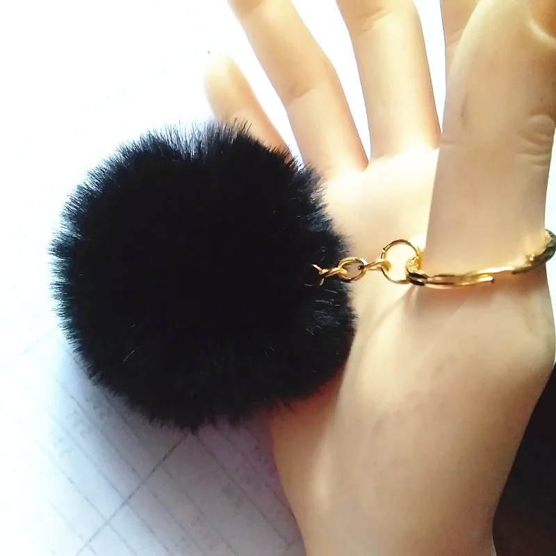 2019Fur мяч брелок с помпонами из искусственного кроличьего меха для животных