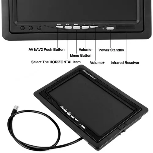 TOYL " автомобильный TFT цветной монитор для VCD DVD gps камера заднего вида+ пульт дистанционного управления