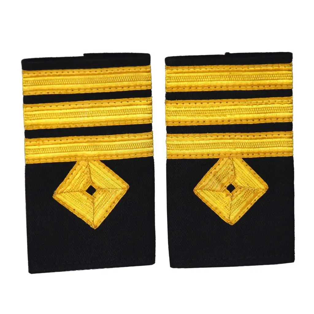 Золотой слиток из проволоки матросский Epaulet 3 линии квадратного дизайна ~~~ | Дом и