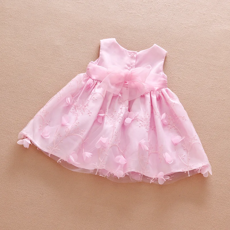Платье для маленьких девочек платье без рукавов на день рождения крестины 1 год