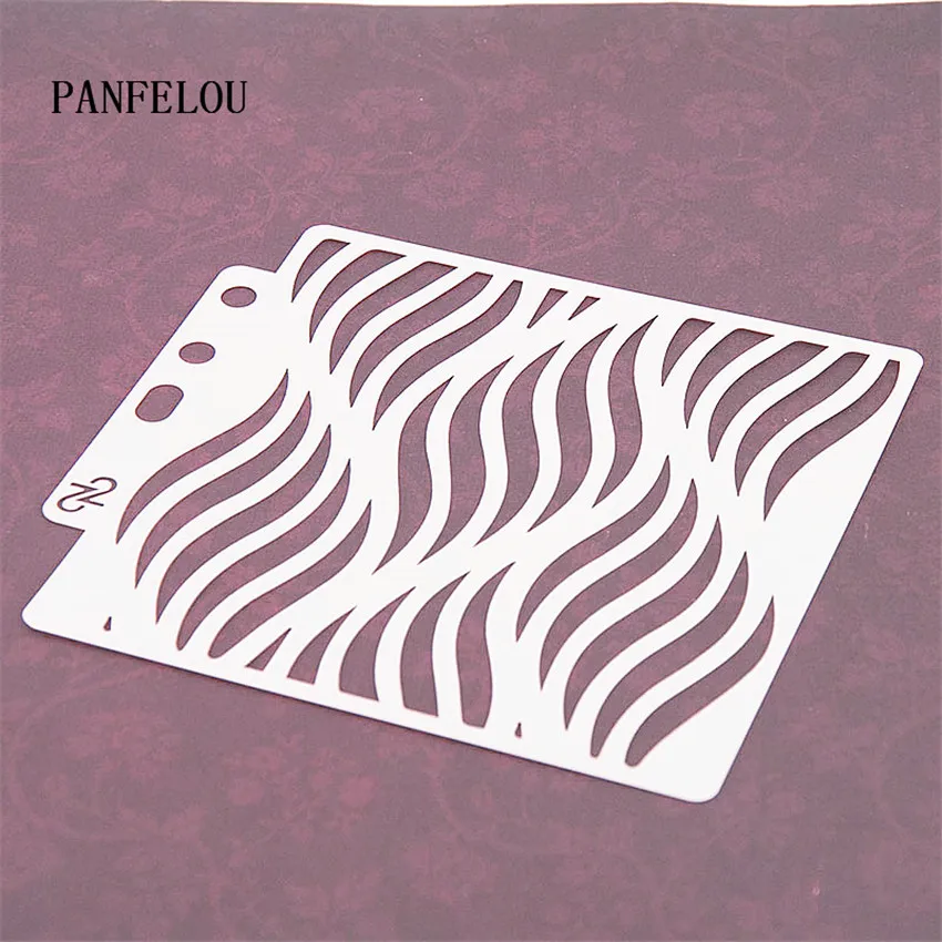 Волны ракушки трафареты для скрапбукинга спрей Пластиковая форма Щит DIY торт