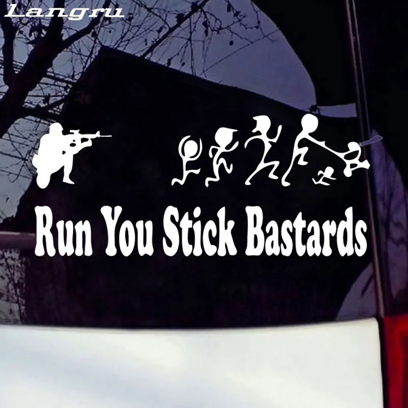 Langru горячая Распродажа Anti Stick Family Run You ублюдки солдаты морские наклейки JDM |
