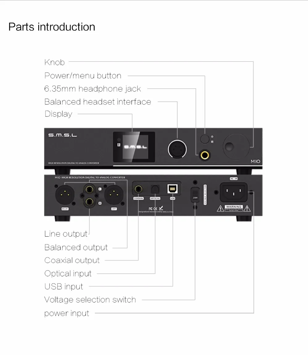 DAC SMSL M10 полный сбалансированный усилитель для наушников Поддержка DSD512 PCM768kHz USB цифровой декодер усилитель мощности AK4497 чип Новинка