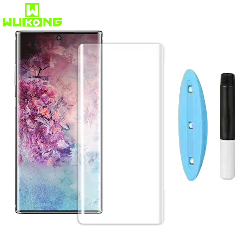 Жидкое УФ стекло с полной проклейкой для Samsung Note 10 Pro Защитная пленка экрана Galaxy S10