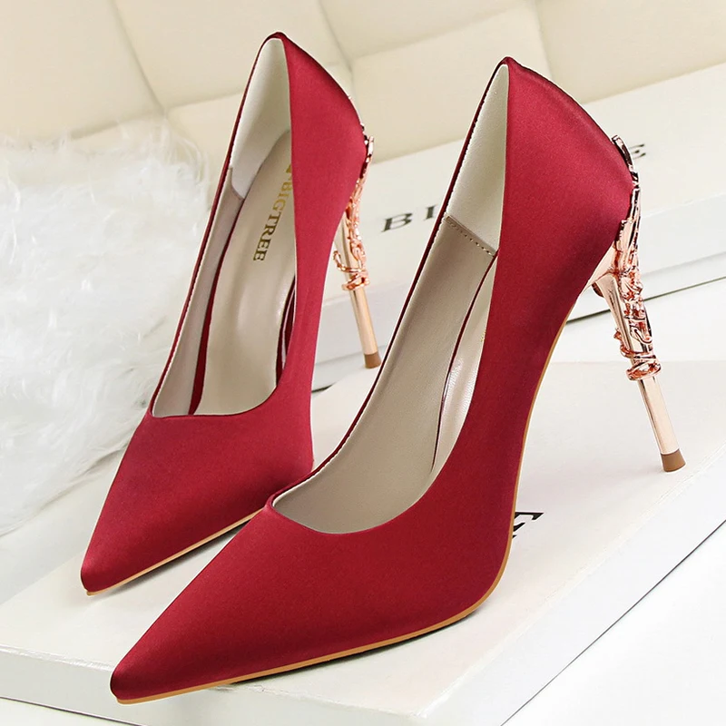LAKESHI Women Pumps Summer Heel Shoes Sexy High Heels Thin Party Fashion Wedding 10cm|wedding shoes|heel women shoesshoes ladies |