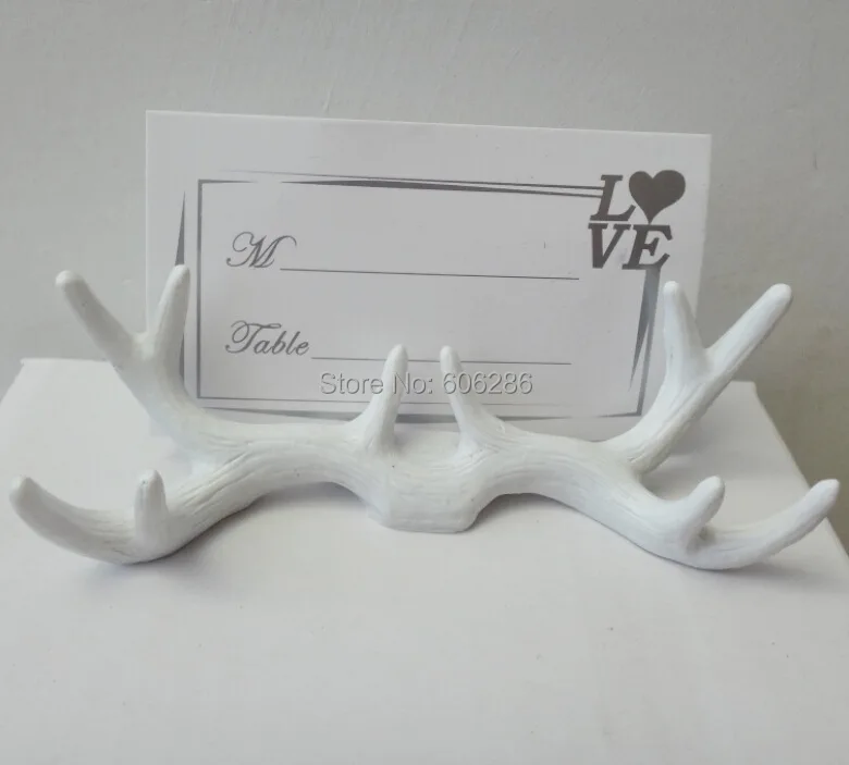 100 шт./лот свадебные украшения из смолы рога место держатель карты для свадебных