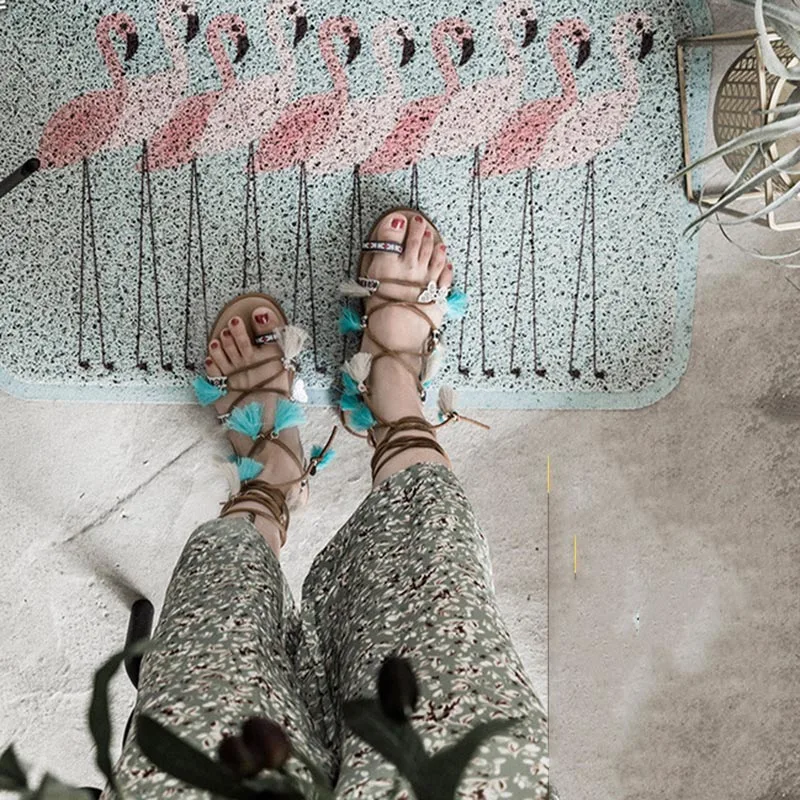 Ins Фламинго ковер ПВХ Материал коврик Хозяйственные товары подушки коврики