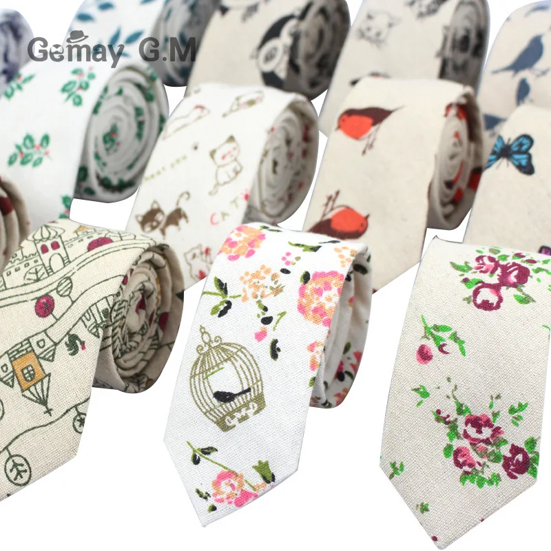 Fashion Mens Neck Tie Linen Skinny for Men Wedding Party Print Neckties Casual Retro Neckwear Star Female Cartoon Ties|skinny tie|mens neck tieneck