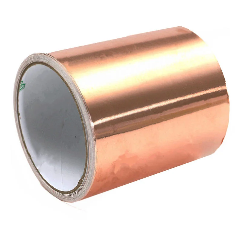 100mm x 5M Adhesive Single Face Electric Conduction Copper Foil Tape EMI Shielding Guitar Slug and Snail Barrier | Обустройство дома