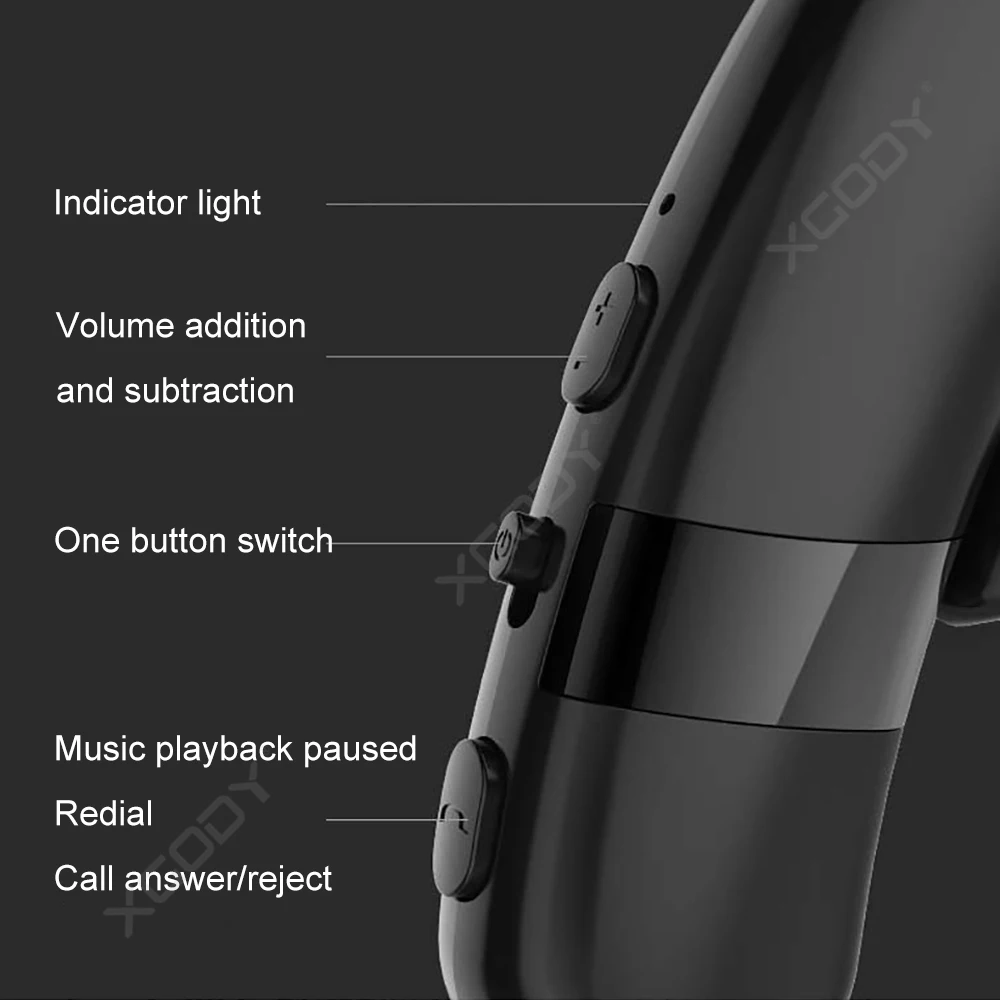 XGODY K70 спортивные бизнес Беспроводные наушники с ушным крючком Регулируемый