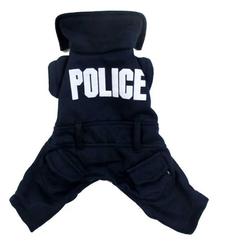 Bajila новый милый темно синий английский полиции Pet Товары для собак пальто