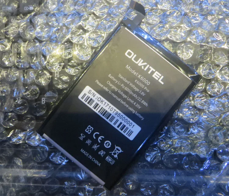 3,8 V батареи литий-ионная литий-полимерная Встроенная литий-полимерная батарея для Oukitel k6000 pro 6000 mah