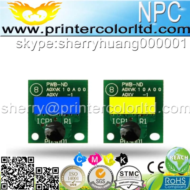 Самая низкая доставка 224 чип картриджа принтера для Konica Minolta QMS KM bizhub C224 284 364 C454 C554