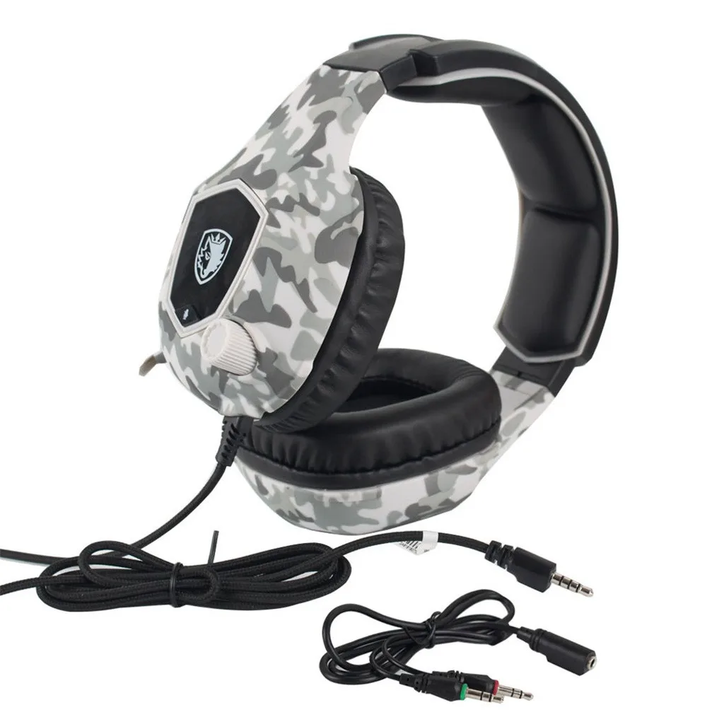 Sades Sa818 шлем Ps4 игровая гарнитура с микрофоном камуфляжные стерео наушники для ПК