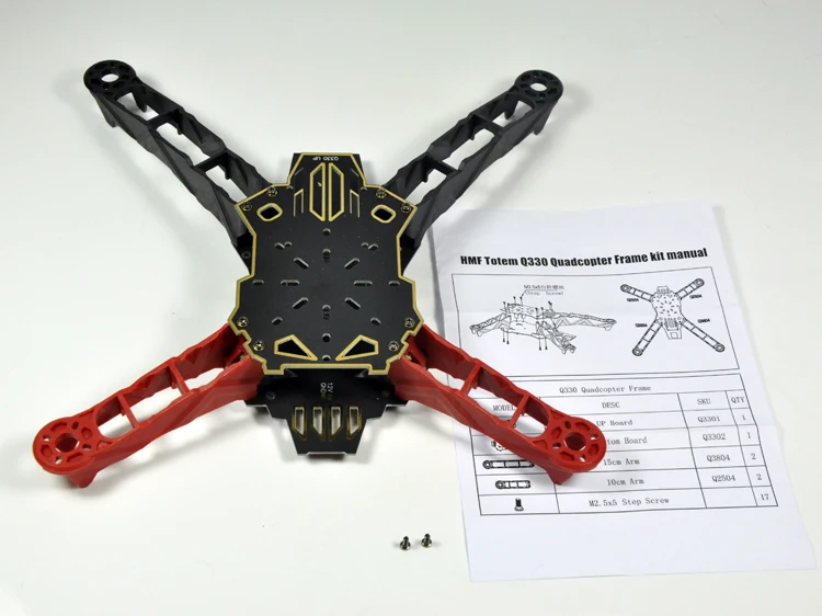 HMF Тотем Q330 325 мм Мини вертолет 4 оси Рамки Наборы Air для FPV-системы-черный и красный