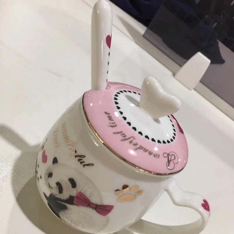 Кружка Керамическая с изображением милой панды для мамы и ребенка
