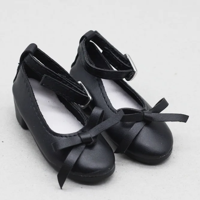 Черный 1pair Fashion PU Leather Shoes For 16inch 60cm BJD SD Dolls mini shoes toy fit 1/3 Dolls 7.8cm - Цвет: Черный