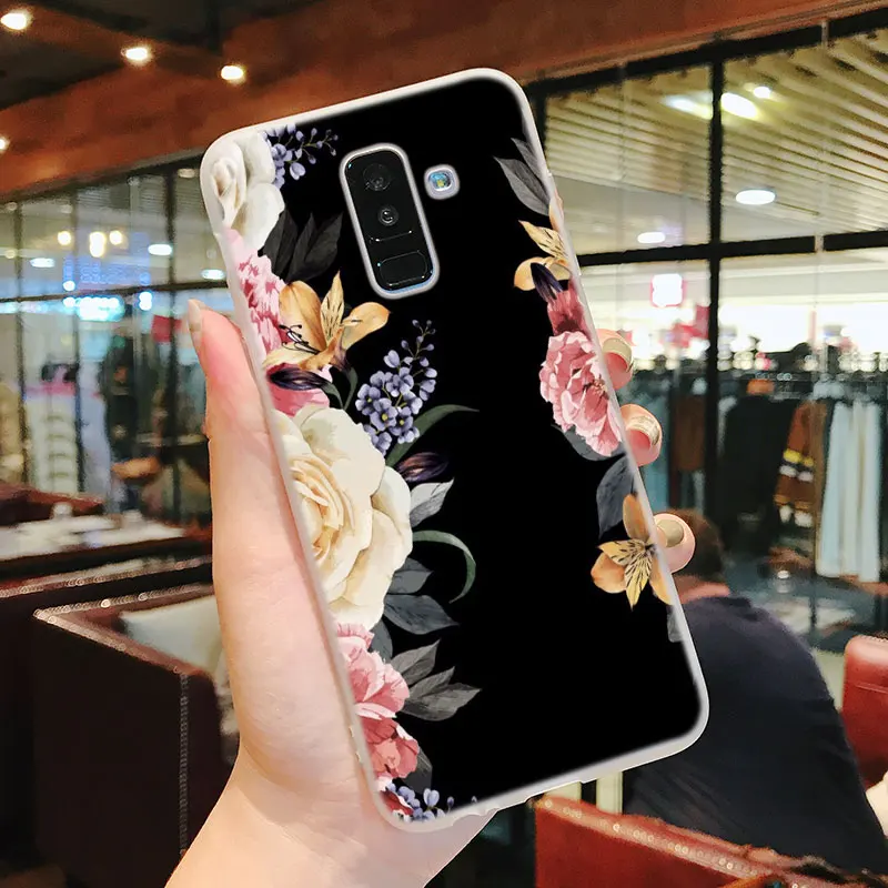 Силиконовый чехол для телефона с цветами и темными Samsung Galaxy A8S A6S A9 A8 Star A7 A6 A5 A3 Plus 2018