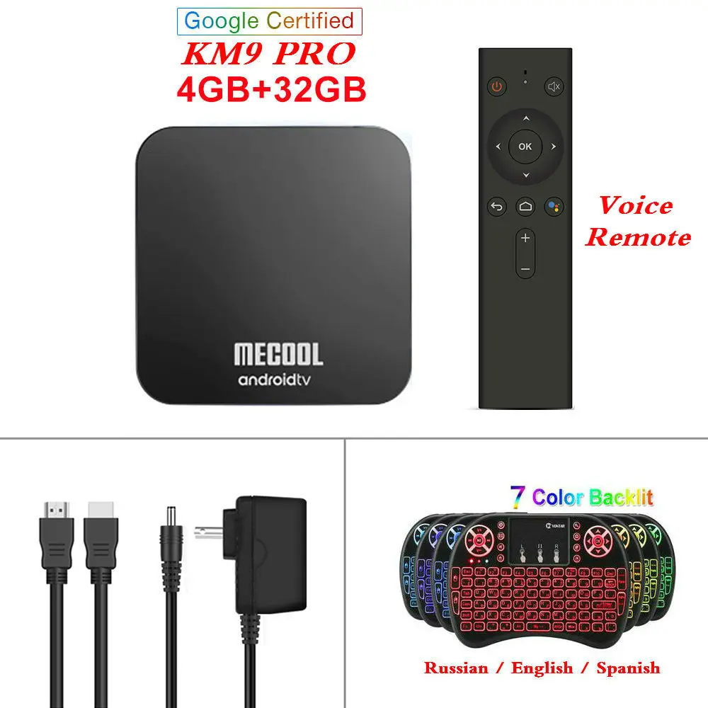 KM9 PRO 4G32G I8 Mecool Androidtv 9,0 KM3 KM9 Pro ATV Box Google Сертифицированный S905X2 4K медиаплеер 2,4G/5G WiFi KM9 Android 9,0 смарт-приставка - Цвет: KM9 PRO 4G32G I8