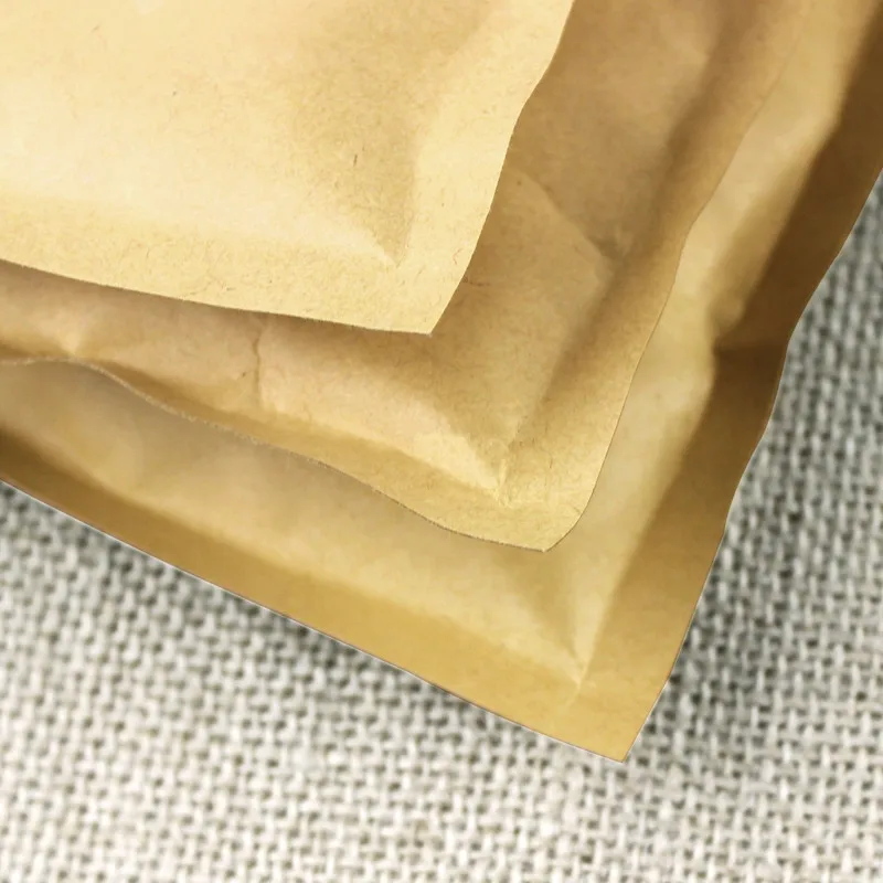 100 шт./лот-7*10 см маленький размер застежка-молния пакет из крафт-бумаги с