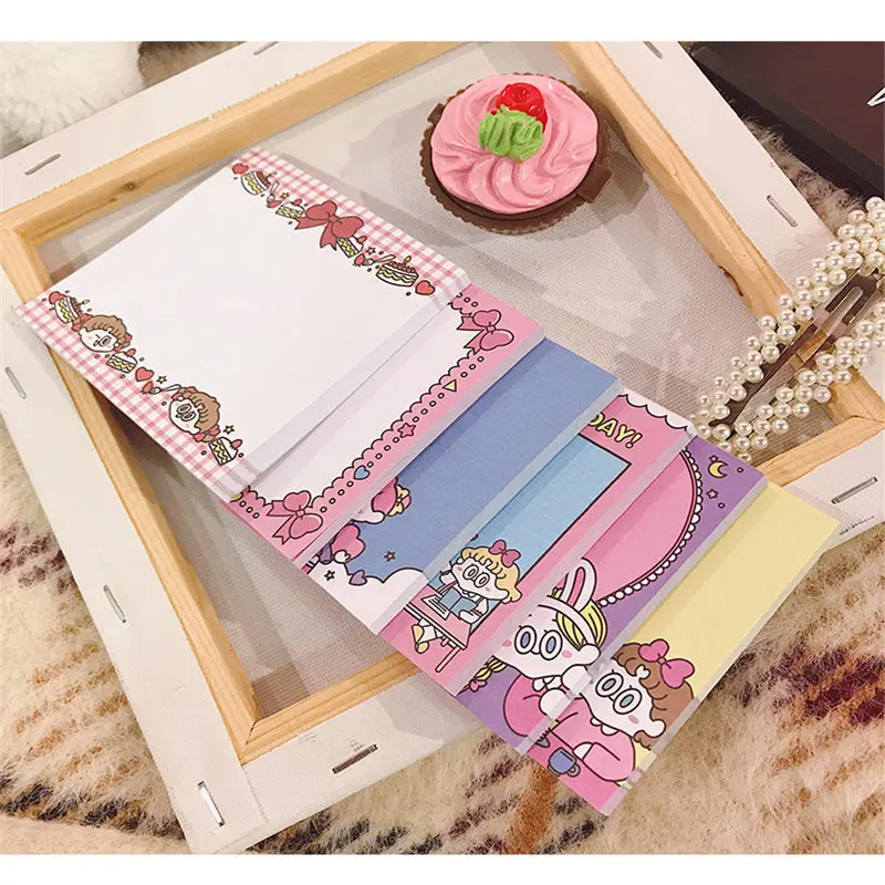 Coloffice 2 шт./компл. корейский милая девушка блокнот Kawaii N раз заметки студентов канцелярские бумага закладки для школьных учебников поставки