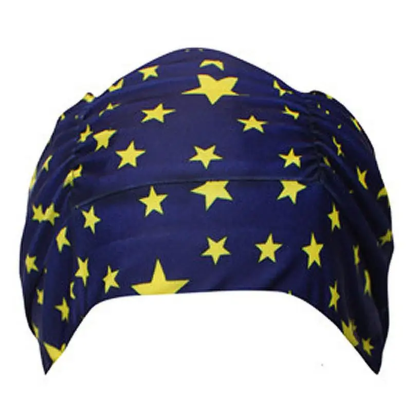 Шапочка для купания унисекс девочек длинная шапочка с принтом плавания