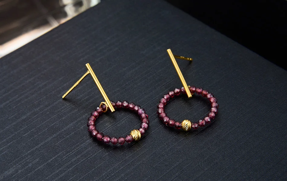 ORSA JEWELS, натуральный камень, чистое 925 пробы серебро, женские серьги, ожерелья, черная шпинель, красный гранат, хорошее ювелирное изделие SS34