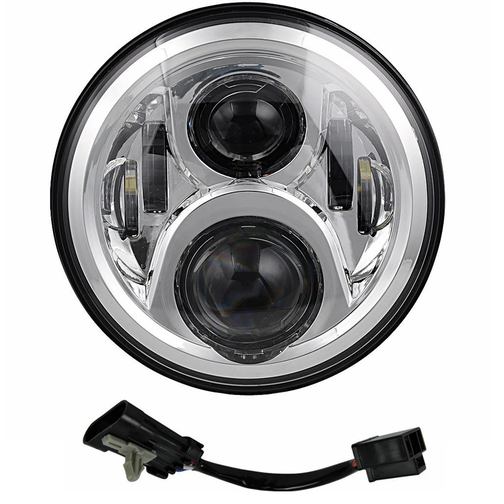 Для Harley Аксессуары для мотоциклов 7 &quot7 Inch Мотоцикл черный проектор мотор фар H4