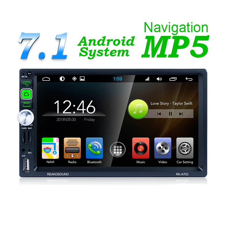 Автомобильное зарядное устройство и камера Android 7 1 HD 1024*600 MP5 GPS навигация Bluetooth
