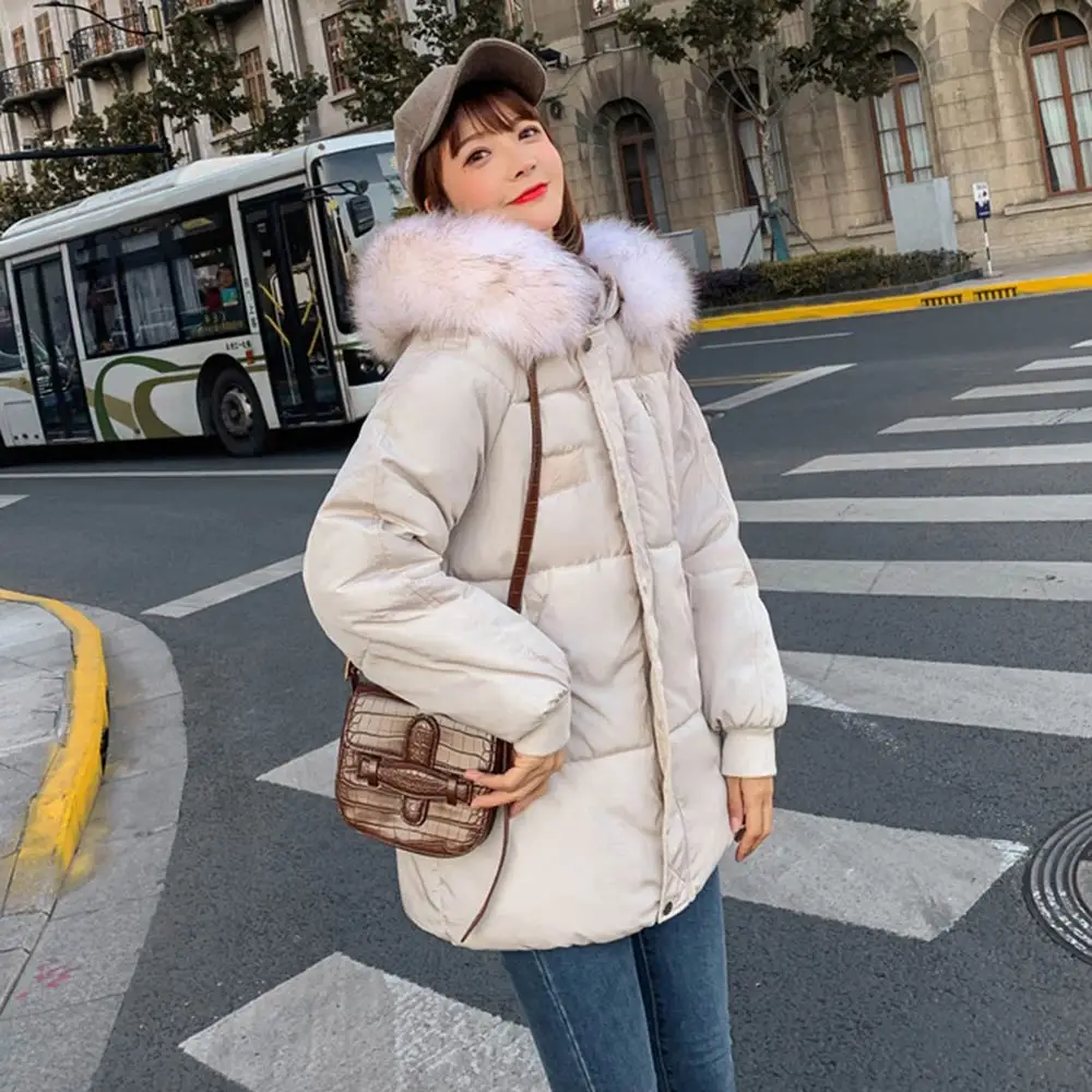 PinkyIsBlack Parkas Mujer короткая зимняя куртка женская куртка Корейская парка меховой воротник плюс размер Теплая стеганая Женская куртка пальто