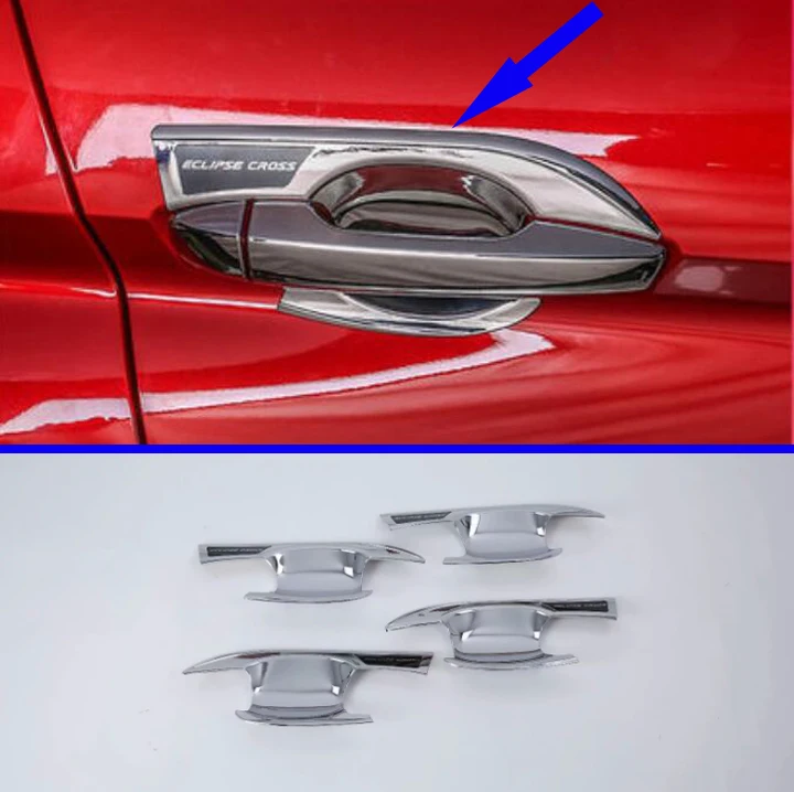Для Mitsubishi ECLIPSE CROSS 2018 2019 ABS хромированные дверные ручки чаши Крышка Кубок полости