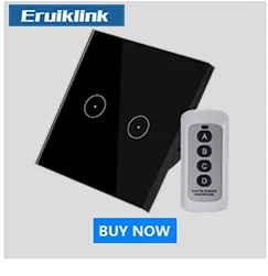 Eruiklink ЕС/Великобритания rf433 переключатель дистанционного управления умный дом настенный выключатель, беспроводной пульт дистанционного управления светильник переключатель, сенсорный выключатель 220 В