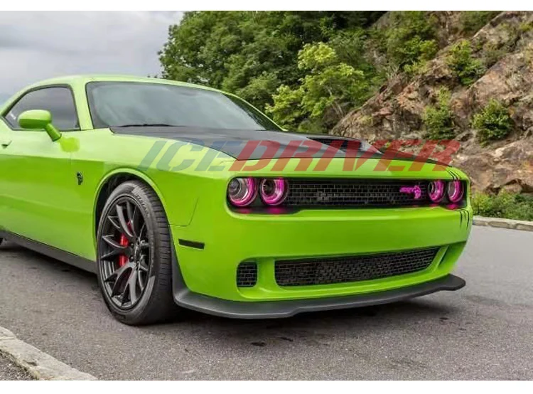 Icedriver для Dodge Challenger DRL RGB многоцветный светодиодный панели- дневные ходовые огни красный синий Демон освещение для глаз лампы
