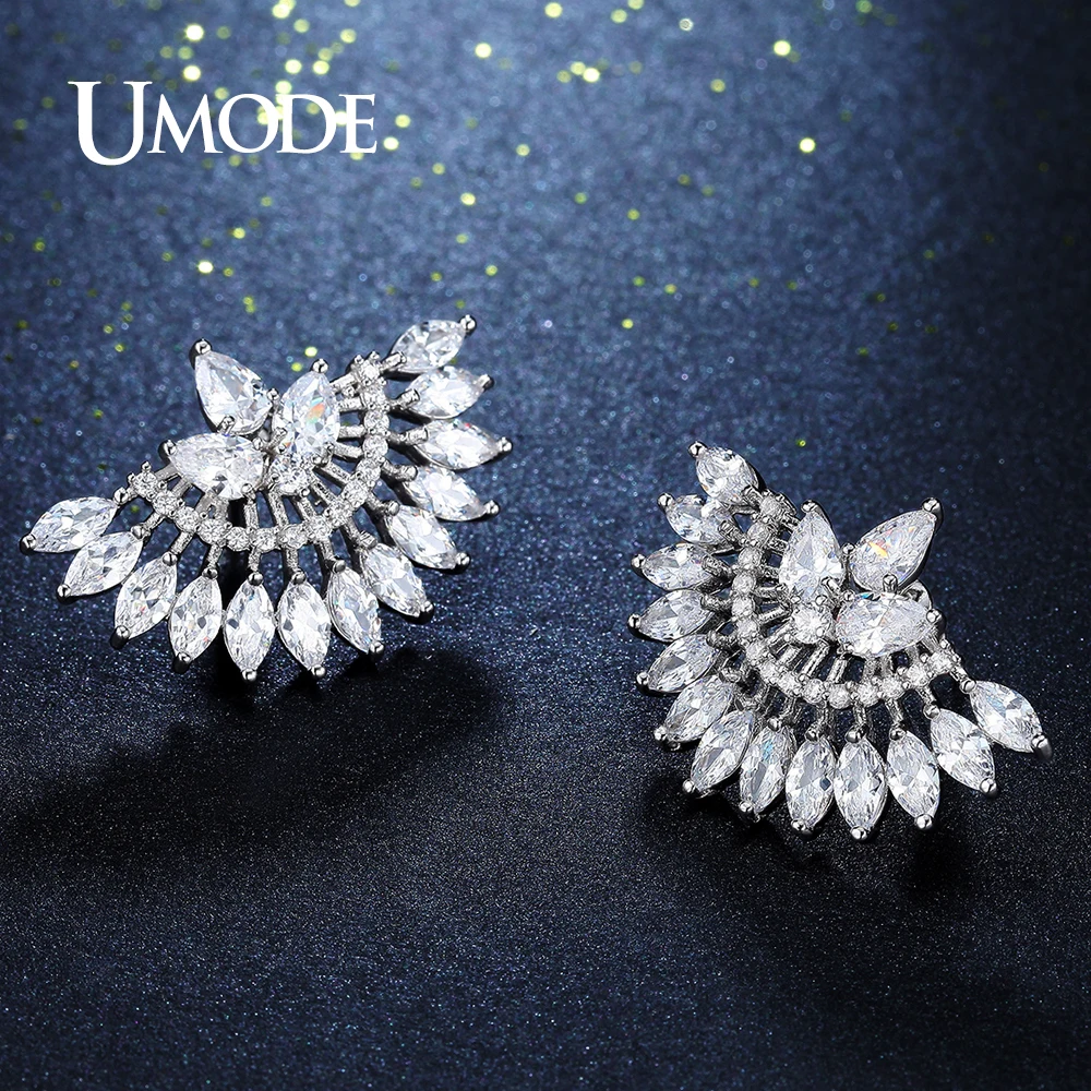 Женские серьги гвоздики с крупным цветком и кристаллами|crystal stud earrings|fashion earringsstud