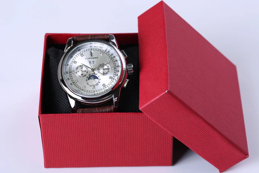 Часы наручные Forsining Мужские механические брендовые Роскошные автоматические с