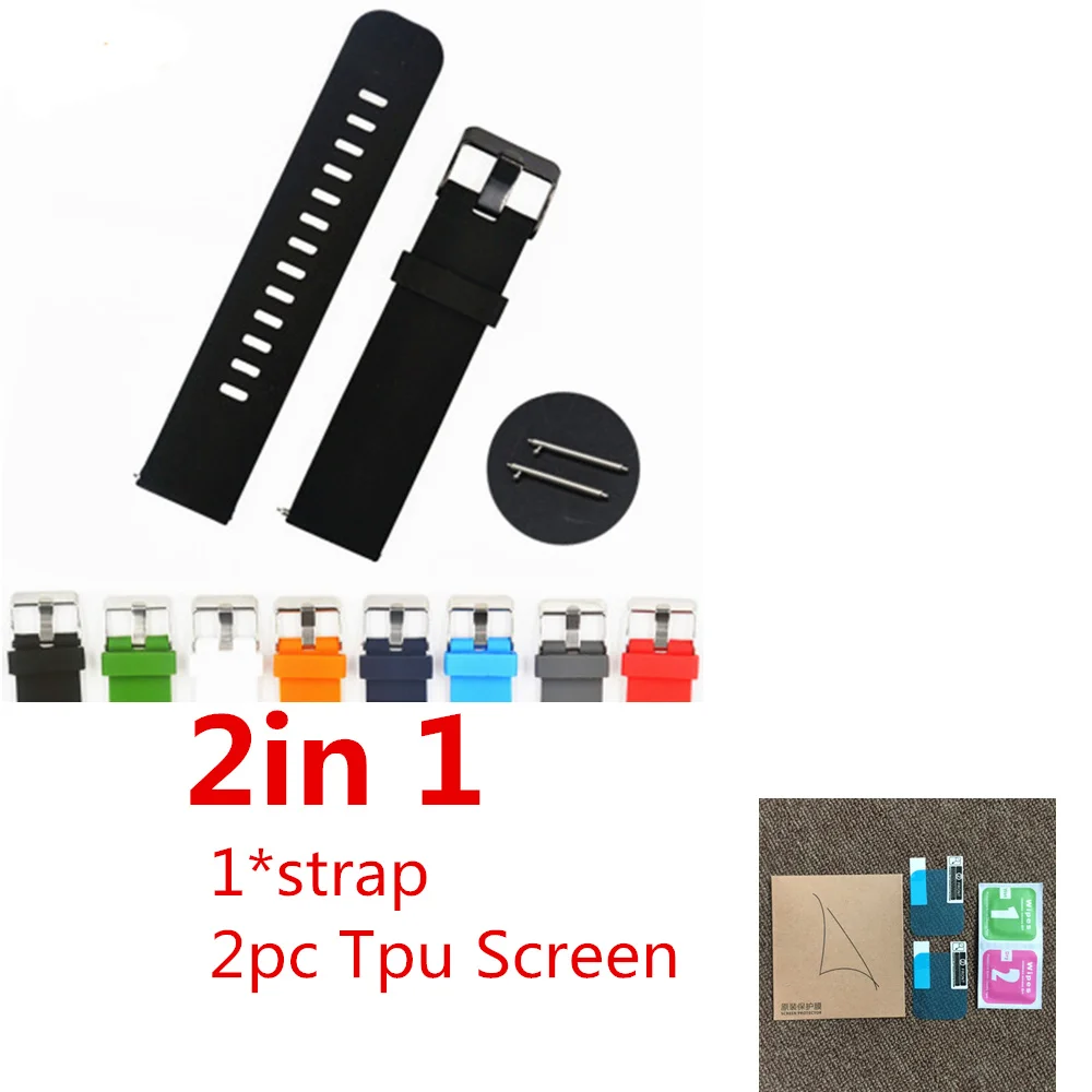 Replacement Silicone Watch Band Wrist Strap for Xiaomi Huami Amazfit Bip BIT PACE Lite Youth Smartwatch Bracelet +2PCS Screen |