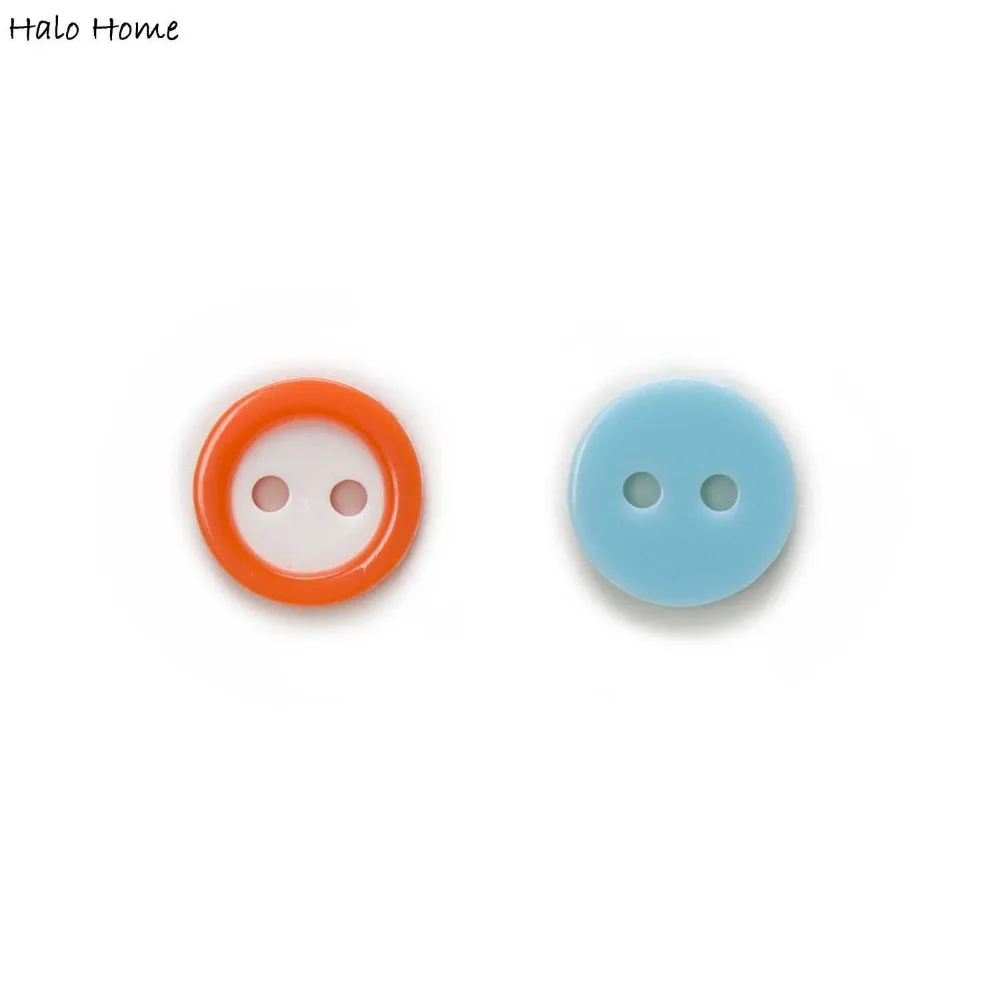 Разноцветные Круглые пуговицы из смолы с 2 отверстиями домашний декор шитье