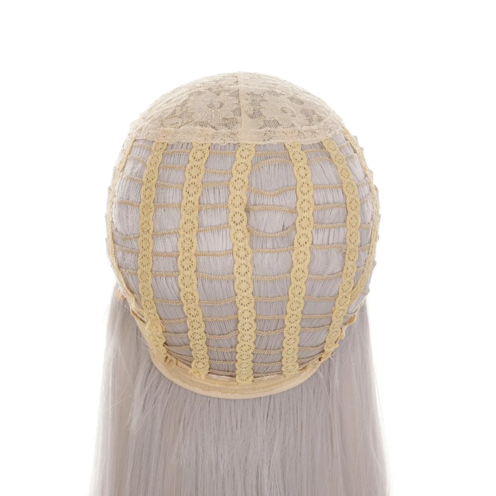 ccutoo Beauty tips 100cm Silver Grey Long Straight Synthetic Hair ancient maple Widow's peak Cosplay Wig Heat Resistance Fiber | Шиньоны