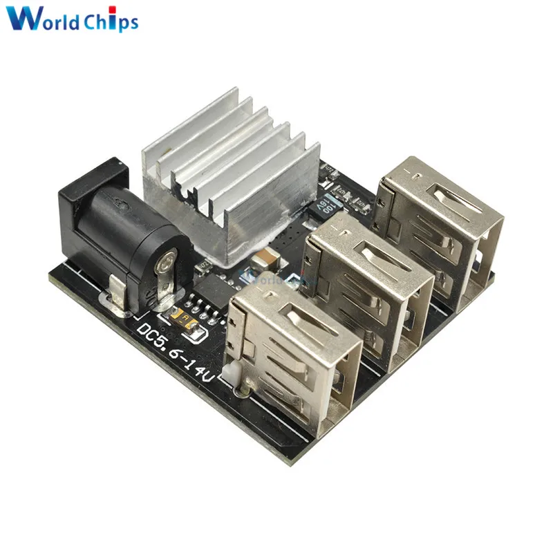 Мини модуль зарядки с 3 USB портами DC 9 В/12 В до 5 8A понижающий блок питания